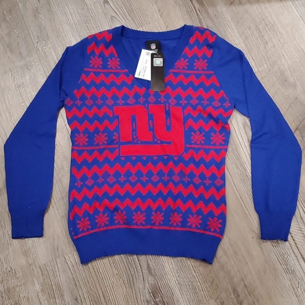 FOCO NFL New York Giants Ugly Christmas Sweater Size Large